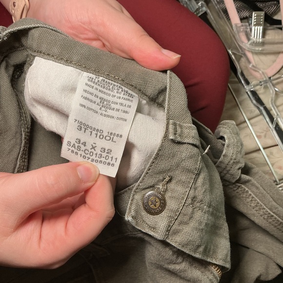 C.E. Schmidt Workwear Carpenter Pants Olive Green 34x32 Durable Utility - Picture 5 of 5